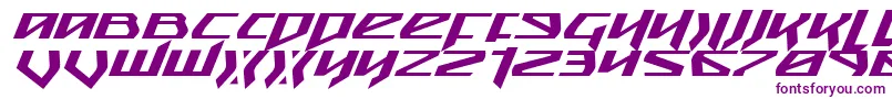 Weitere Informationen zur SnubfighterExpandedItalic-Schriftart SnubfighterExpandedItalic-Schriftart – Violette Schriften auf weißem Hintergrund