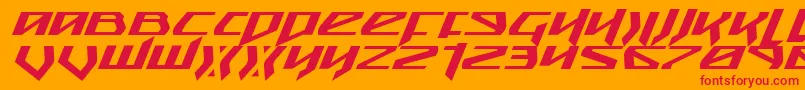 SnubfighterExpandedItalic Font – Red Fonts on Orange Background