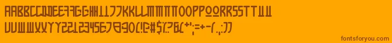AppleKorea Font – Brown Fonts on Orange Background