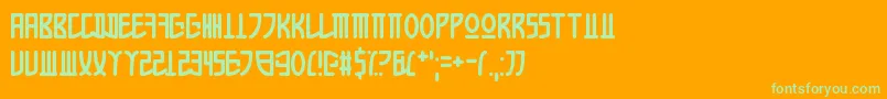 Шрифт AppleKorea – зелёные шрифты на оранжевом фоне