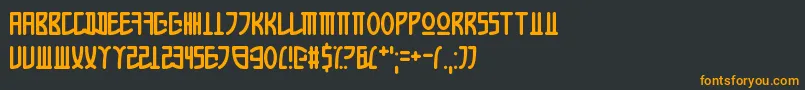 Шрифт AppleKorea – оранжевые шрифты на чёрном фоне