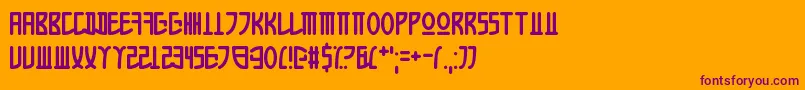 Police AppleKorea – polices violettes sur fond orange