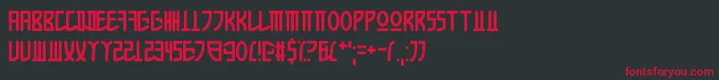 フォントAppleKorea – 黒い背景に赤い文字