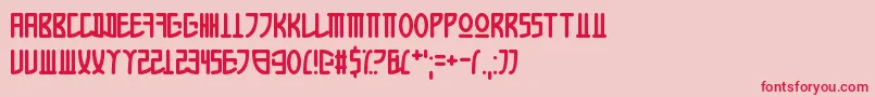 Czcionka AppleKorea – czerwone czcionki na różowym tle