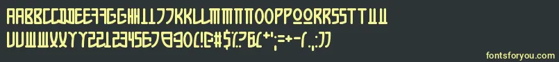 フォントAppleKorea – 黒い背景に黄色の文字