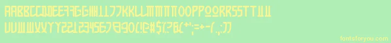 Fonte AppleKorea – fontes amarelas em um fundo verde