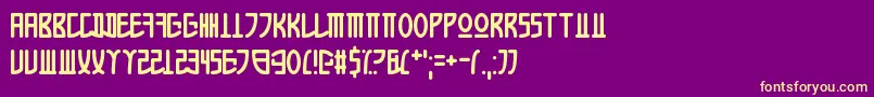 AppleKorea Font – Yellow Fonts on Purple Background