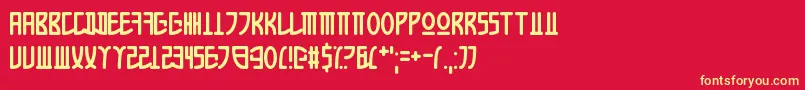 AppleKorea Font – Yellow Fonts on Red Background