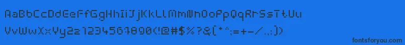 フォントWebpixelBitmapRegular – 黒い文字の青い背景