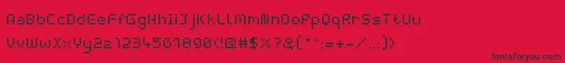 WebpixelBitmapRegular-fontti – mustat fontit punaisella taustalla