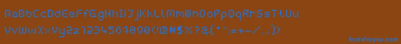 Шрифт WebpixelBitmapRegular – синие шрифты на коричневом фоне