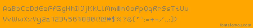 フォントWebpixelBitmapRegular – オレンジの背景に灰色の文字