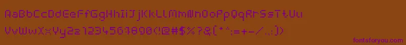 Шрифт WebpixelBitmapRegular – фиолетовые шрифты на коричневом фоне