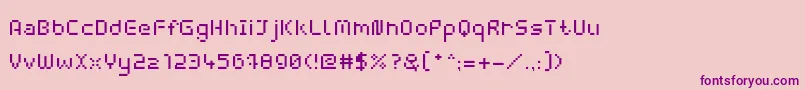WebpixelBitmapRegular-fontti – violetit fontit vaaleanpunaisella taustalla