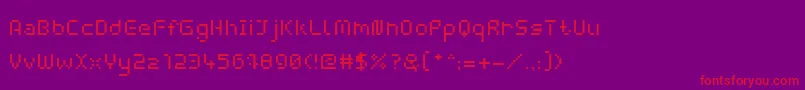 Шрифт WebpixelBitmapRegular – красные шрифты на фиолетовом фоне