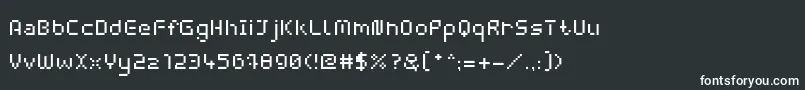 フォントWebpixelBitmapRegular – 黒い背景に白い文字