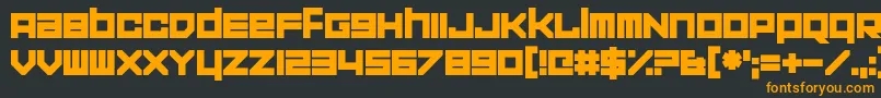 Шрифт CorporationGamesStraight – оранжевые шрифты на чёрном фоне