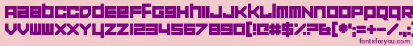 CorporationGamesStraight Font – Purple Fonts on Pink Background