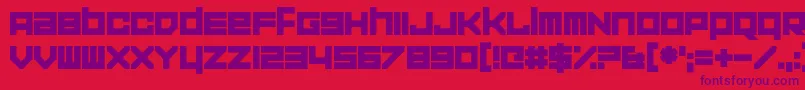 CorporationGamesStraight Font – Purple Fonts on Red Background