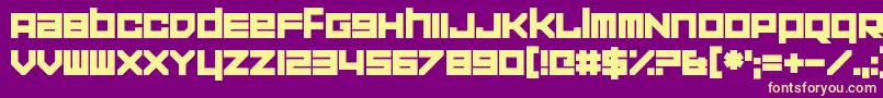 CorporationGamesStraight Font – Yellow Fonts on Purple Background