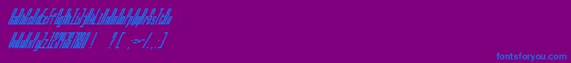 BallbaseUltraitalic-fontti – siniset fontit violetilla taustalla