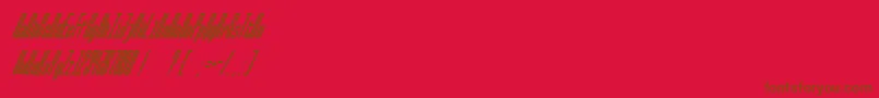 Czcionka BallbaseUltraitalic – brązowe czcionki na czerwonym tle