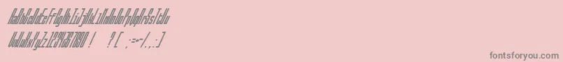 フォントBallbaseUltraitalic – ピンクの背景に灰色の文字