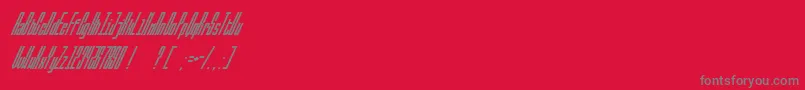 Czcionka BallbaseUltraitalic – szare czcionki na czerwonym tle