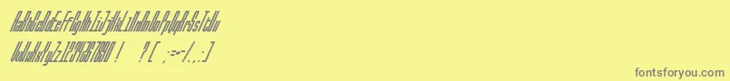 More about BallbaseUltraitalic Font BallbaseUltraitalic Font – Gray Fonts on Yellow Background