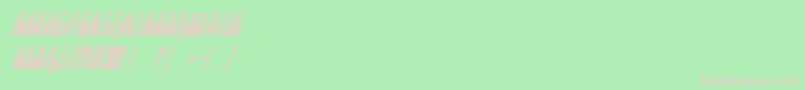 フォントBallbaseUltraitalic – 緑の背景にピンクのフォント