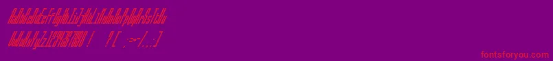 Fonte BallbaseUltraitalic – fontes vermelhas em um fundo violeta