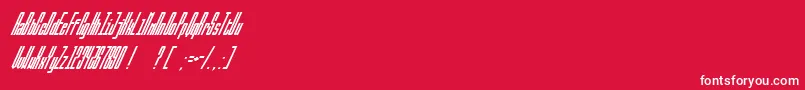フォントBallbaseUltraitalic – 赤い背景に白い文字