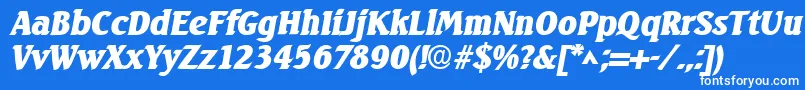 フォントSeagulllhBoldItalic – 青い背景に白い文字