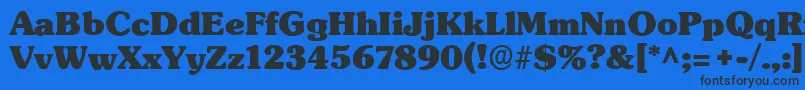 Шрифт SubwayRegular – чёрные шрифты на синем фоне
