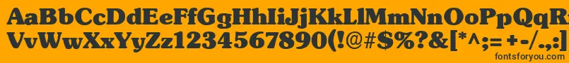 SubwayRegular-Schriftart – Schwarze Schriften auf orangefarbenem Hintergrund