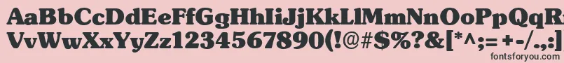 フォントSubwayRegular – ピンクの背景に黒い文字