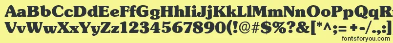 SubwayRegular Font – Black Fonts on Yellow Background