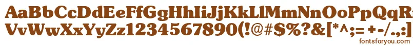 SubwayRegular Font – Brown Fonts on White Background