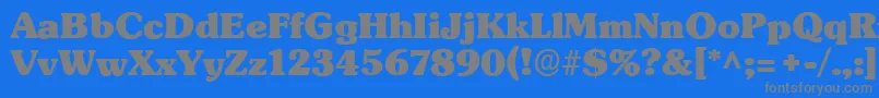 SubwayRegular-Schriftart – Graue Schriften auf blauem Hintergrund