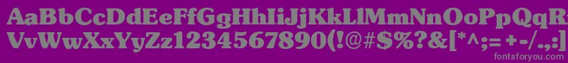 SubwayRegular Font – Gray Fonts on Purple Background