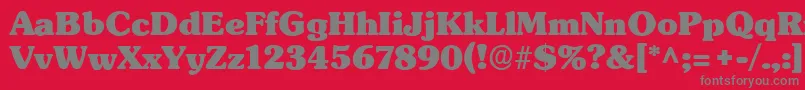 SubwayRegular Font – Gray Fonts on Red Background