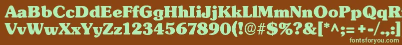 SubwayRegular Font – Green Fonts on Brown Background