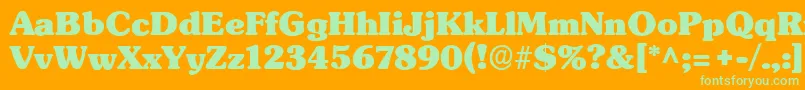 SubwayRegular Font – Green Fonts on Orange Background