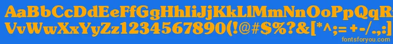 SubwayRegular Font – Orange Fonts on Blue Background