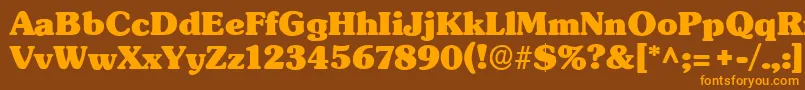 SubwayRegular Font – Orange Fonts on Brown Background