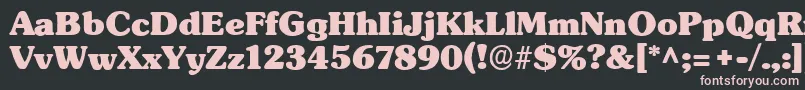 フォントSubwayRegular – 黒い背景にピンクのフォント
