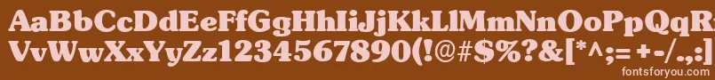 SubwayRegular Font – Pink Fonts on Brown Background