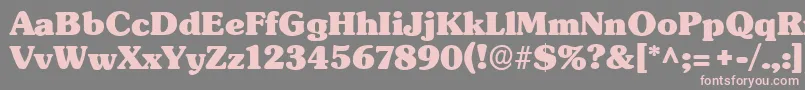 Шрифт SubwayRegular – розовые шрифты на сером фоне