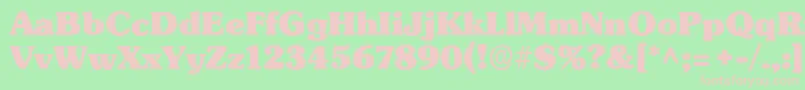 SubwayRegular Font – Pink Fonts on Green Background