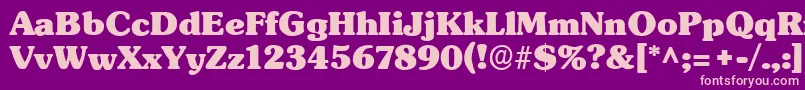 SubwayRegular Font – Pink Fonts on Purple Background